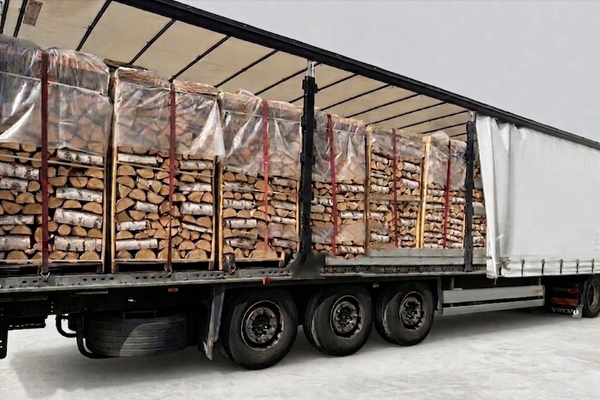 Carico completo Legna da ardere – Betulla – 30/33 cm – essiccato in forno – 1,8 ms Pallet