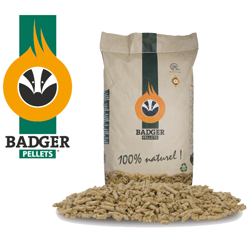 BADGER Pellet di legno – 65 sacchi da 15 kg
